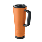 Copo térmico de aço inoxidável com parede dupla e altifalante 700 ml cor cor-de-laranja