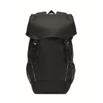 Mochila desportiva em RPET 600D com detalhes refletivos 15 L cor preto terceira vista