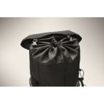 Mochila desportiva em RPET 600D com detalhes refletivos 15 L cor preto vista fotografia quinta vista