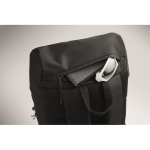 Mochila desportiva em RPET 600D com detalhes refletivos 15 L cor preto vista fotografia sétima vista