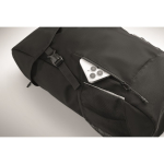 Mochila desportiva em RPET 600D com detalhes refletivos 15 L cor preto vista fotografia oitava vista