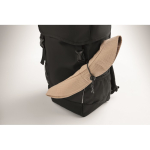 Mochila desportiva em RPET 600D com detalhes refletivos 15 L cor preto vista fotografia