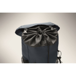 Mochila desportiva em RPET 600D com detalhes refletivos 15 L cor azul vista fotografia quinta vista