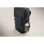 Mochila desportiva em RPET 600D com detalhes refletivos 15 L cor azul vista fotografia sexta vista