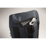 Mochila desportiva em RPET 600D com detalhes refletivos 15 L cor azul vista fotografia sétima vista