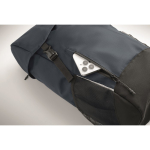 Mochila desportiva em RPET 600D com detalhes refletivos 15 L cor azul vista fotografia oitava vista