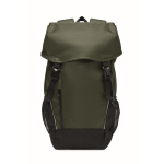 Mochila desportiva em RPET 600D com detalhes refletivos 15 L cor verde-escuro terceira vista