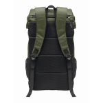 Mochila desportiva em RPET 600D com detalhes refletivos 15 L cor verde-escuro quarta vista