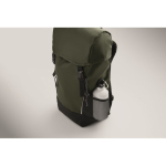 Mochila desportiva em RPET 600D com detalhes refletivos 15 L cor verde-escuro vista fotografia sexta vista
