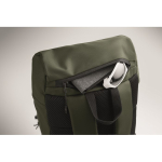 Mochila desportiva em RPET 600D com detalhes refletivos 15 L cor verde-escuro vista fotografia sétima vista