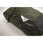 Mochila desportiva em RPET 600D com detalhes refletivos 15 L cor verde-escuro vista fotografia oitava vista