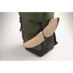 Mochila desportiva em RPET 600D com detalhes refletivos 15 L cor verde-escuro vista fotografia