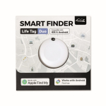 Localizador em formato porta-chaves compatível com Apple e Android cor branco oitava vista