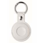 Localizador em forma de porta-chaves com capa em PU anti-perda cor branco oitava vista