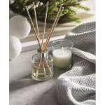 Set de aroma a baunilha com difusor de fragrância e vela vegetal cor transparente vista conjunto