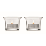 Porta-velas decorativo com suporte em madeira e ferro para 2 velas cor madeira sétima vista