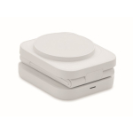 Estação de carregamento sem fios dobrável 3 em 1 com entrada USB-C 15W cor branco quarta vista