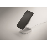 Estação de carregamento sem fios dobrável 3 em 1 com entrada USB-C 15W cor branco vista fotografia quinta vista