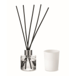 Conjunto aromático com difusor de fragrância e vela de cera vegetal cor branco sexta vista