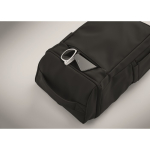 Mochila para portátil em PU com forro RPET com compartimento de 15'' cor preto vista fotografia oitava vista