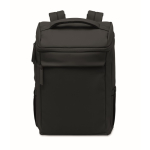 Mochila para portátil em PU com forro RPET com compartimento de 15'' cor preto décima vista