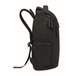 Mochila para portátil em PU com forro RPET com compartimento de 15'' cor preto