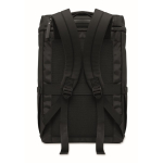 Mochila para portátil em PU com forro RPET com compartimento de 15'' cor preto
