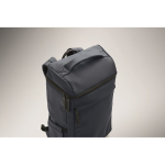Mochila para portátil em PU com forro RPET com compartimento de 15'' cor azul-marinho vista fotografia terceira vista