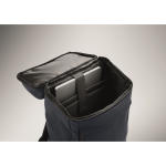 Mochila para portátil em PU com forro RPET com compartimento de 15'' cor azul-marinho vista fotografia quinta vista