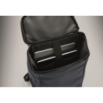 Mochila para portátil em PU com forro RPET com compartimento de 15'' cor azul-marinho vista fotografia sexta vista