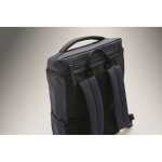 Mochila para portátil em PU com forro RPET com compartimento de 15'' cor azul-marinho vista fotografia sétima vista