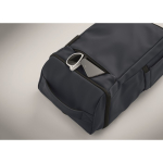 Mochila para portátil em PU com forro RPET com compartimento de 15'' cor azul-marinho vista fotografia oitava vista