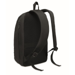 Mochila urbana em RPET com compartimento almofadado para portátil 15'' cor preto terceira vista