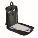 Mochila urbana em RPET com compartimento almofadado para portátil 15'' cor preto quarta vista