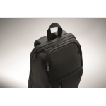 Mochila urbana em RPET com compartimento almofadado para portátil 15'' cor preto vista fotografia quinta vista