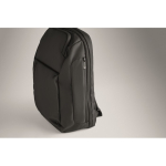Mochila urbana em RPET com compartimento almofadado para portátil 15'' cor preto vista fotografia