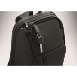 Mochila urbana em RPET com compartimento almofadado para portátil 15'' cor preto vista fotografia
