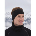 Fita para a cabeça em polar macio para o frio 280 g/m² cor preto vista conjunto