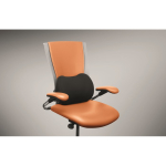 Almofada ergonómica de espuma viscoelástica para apoio lombar cor preto vista fotografia terceira vista