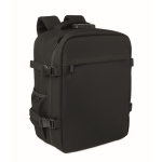 Mochila de viagem em poliéster RPET com compartimento para portátil 20L cor preto