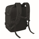 Mochila de viagem em poliéster RPET com compartimento para portátil 20L cor preto segunda vista