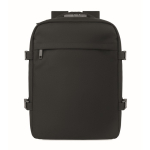 Mochila de viagem em poliéster RPET com compartimento para portátil 20L cor preto terceira vista