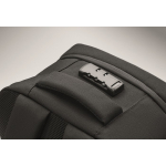 Mochila de viagem em poliéster RPET com compartimento para portátil 20L cor preto vista fotografia sexta vista