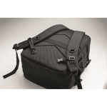 Mochila de viagem em poliéster RPET com compartimento para portátil 20L cor preto vista fotografia sétima vista