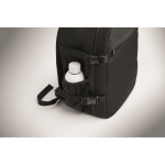 Mochila de viagem em poliéster RPET com compartimento para portátil 20L cor preto vista fotografia oitava vista