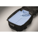 Mochila de viagem em poliéster RPET com compartimento para portátil 20L cor preto vista fotografia