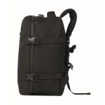 Mochila de viagem em poliéster RPET com compartimento para portátil 20L cor preto