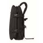 Mochila de viagem em poliéster RPET com compartimento para portátil 20L cor preto