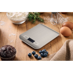 Balança digital de cozinha em aço inoxidável com ecrã até 5 kg cor prateado terceira vista conjunto