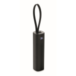 Powerbank alumínio reciclado com indicador de bateria e cabo 5.000mAh cor preto